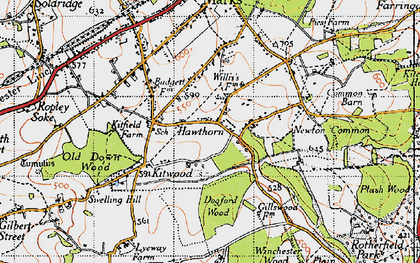 Old map of Hawthorn in 1945