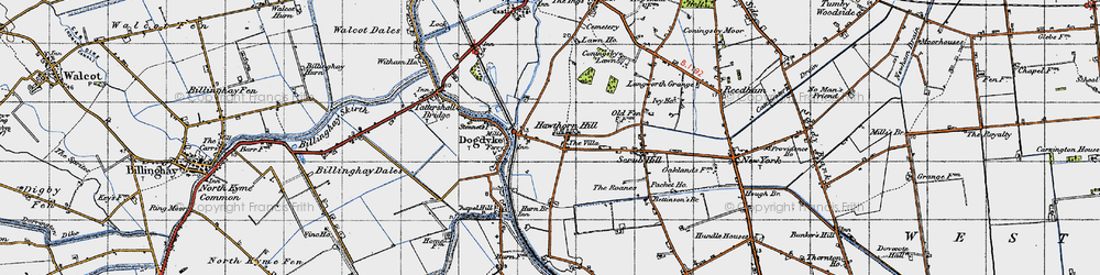 Old map of Hawthorn Hill in 1946