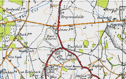 Old map of Hawthorn Hill in 1947