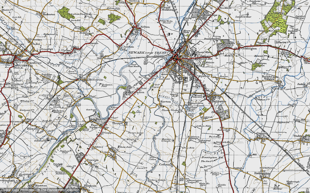 Old Map of Hawton, 1946 in 1946