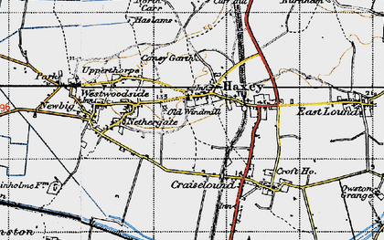 Old map of Haxey in 1947