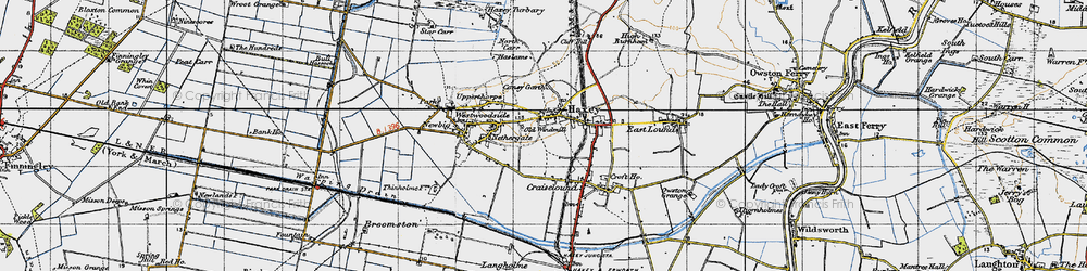 Old map of Haxey in 1947