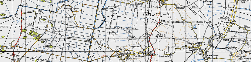 Old map of Haxey Carr in 1947