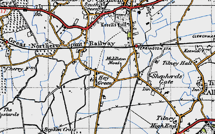 Old map of Hay Green in 1946