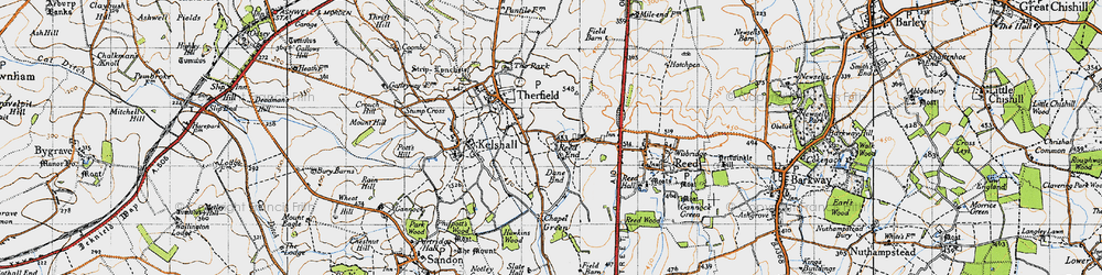 Old map of Hay Green in 1946