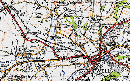 Old map of Haybridge in 1946