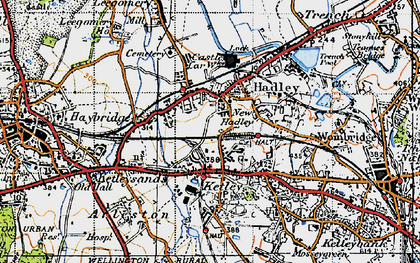 Old map of Haybridge in 1947