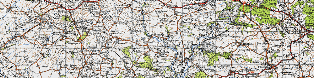 Old map of Haybridge in 1947