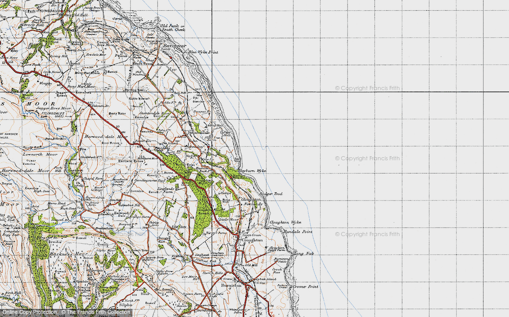 Old Map of Hayburn Wyke, 1947 in 1947