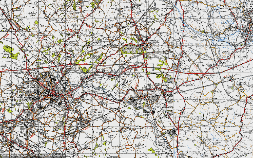 Old Map of Haydock, 1947 in 1947