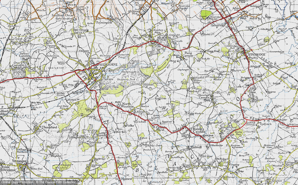 Old Map of Haydon, 1945 in 1945