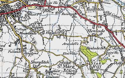 Old map of Haydon in 1946