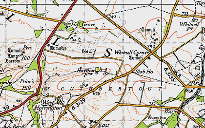 Old map of Whitnell Corner in 1946