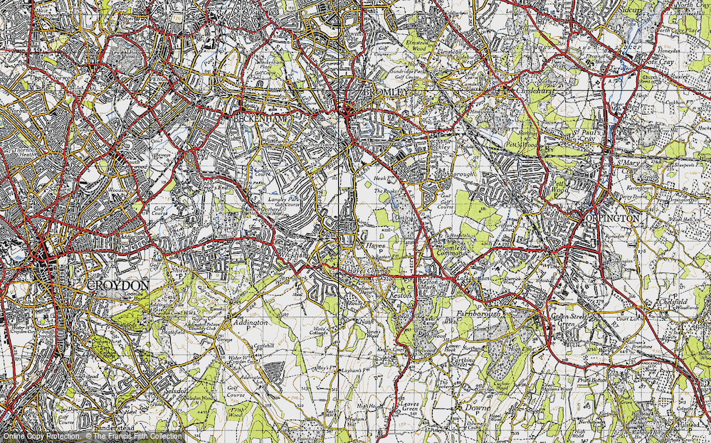 Old Map of Hayes, 1946 in 1946