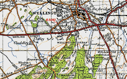 Old map of Lawrence's Hill in 1947