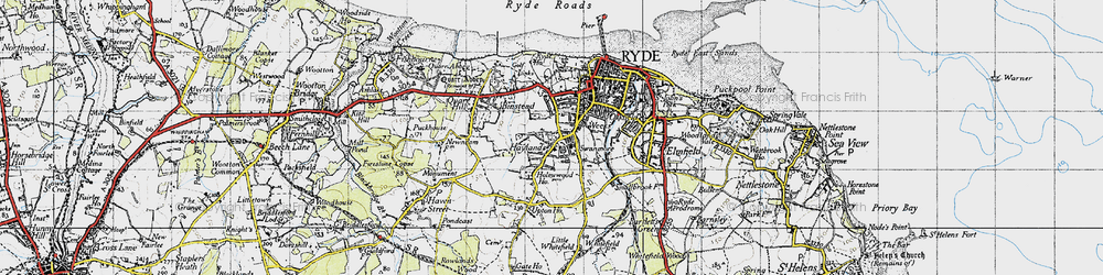 Old map of Haylands in 1945