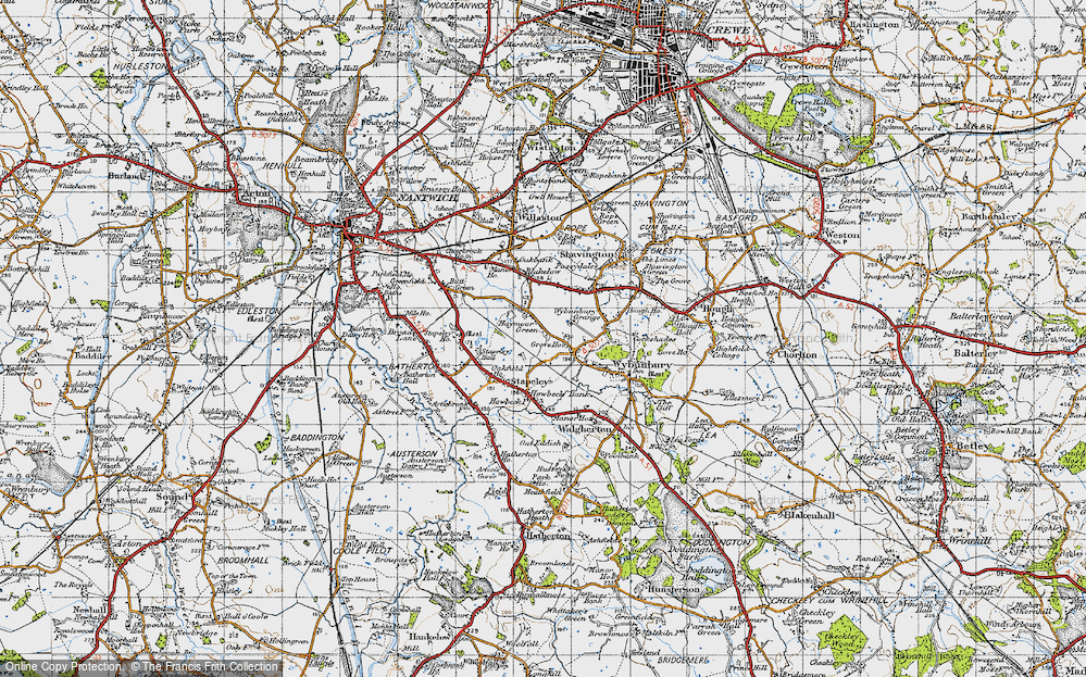 Old Map of Haymoor Green, 1947 in 1947