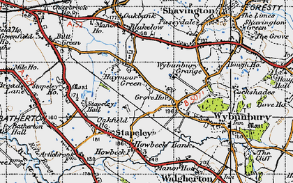 Old map of Haymoor Green in 1947