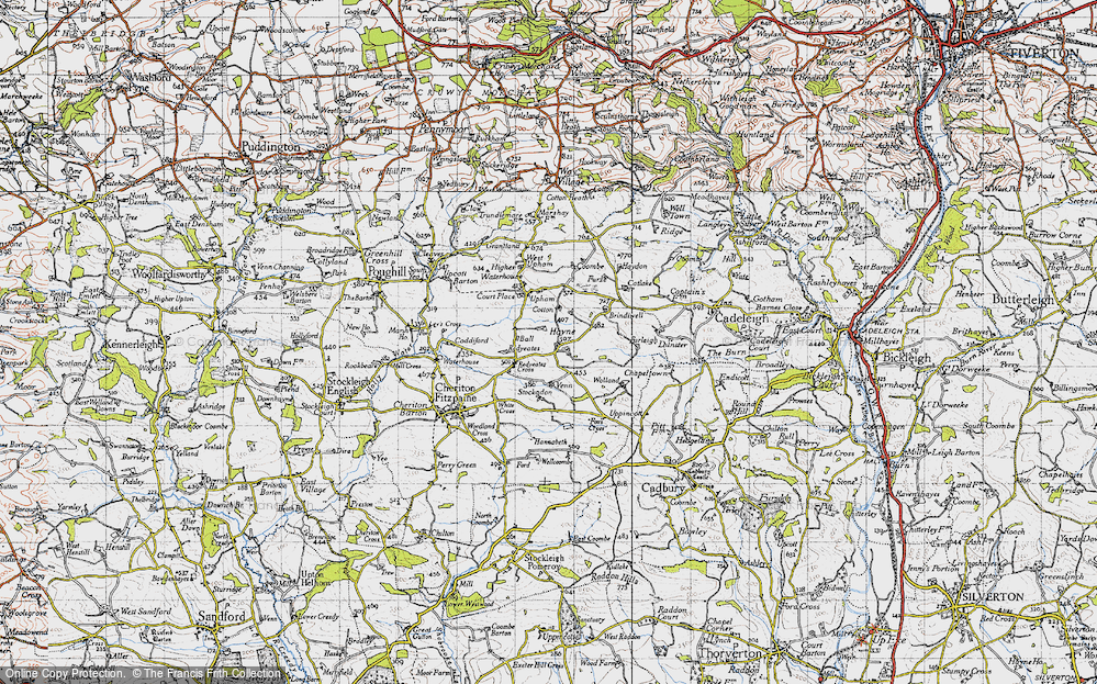 Old Map of Hayne, 1946 in 1946