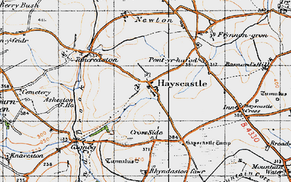 Old map of Hayscastle in 1946