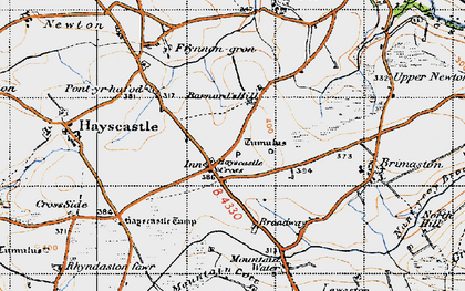 Old map of Hayscastle Cross in 1946