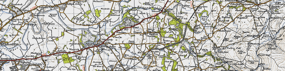 Old map of Gelt Ho in 1947