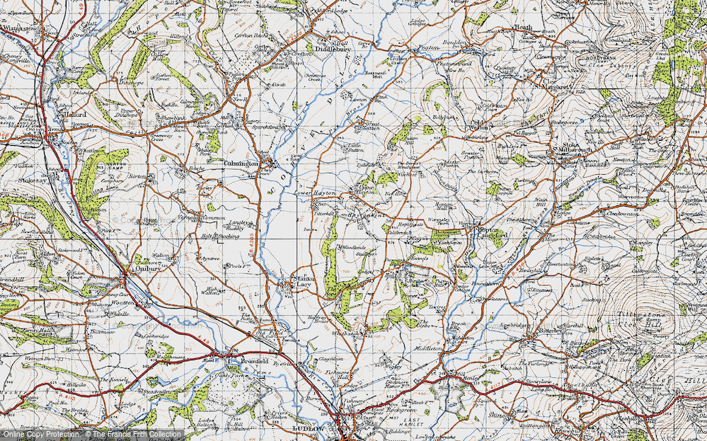 Old Map of Hayton's Bent, 1947 in 1947