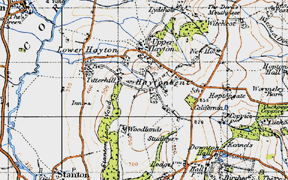 Old map of Hayton's Bent in 1947
