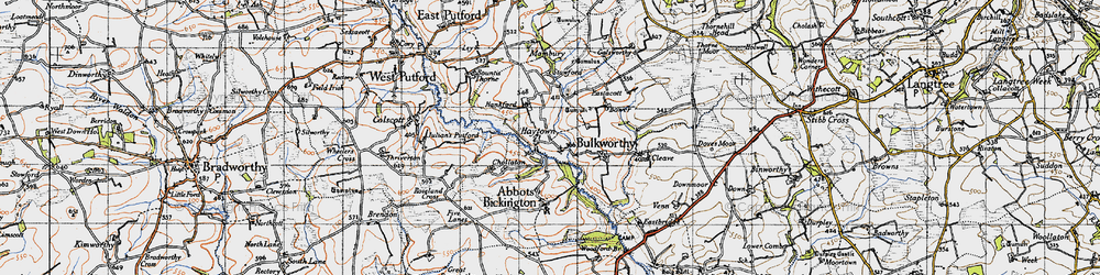 Old map of Haytown in 1946