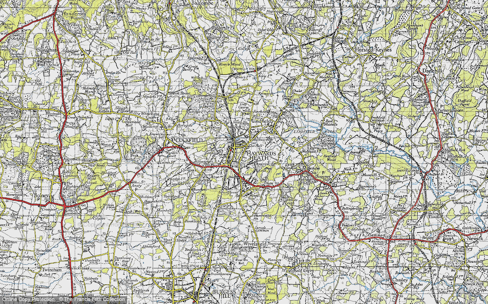Old Map of Haywards Heath, 1940 in 1940