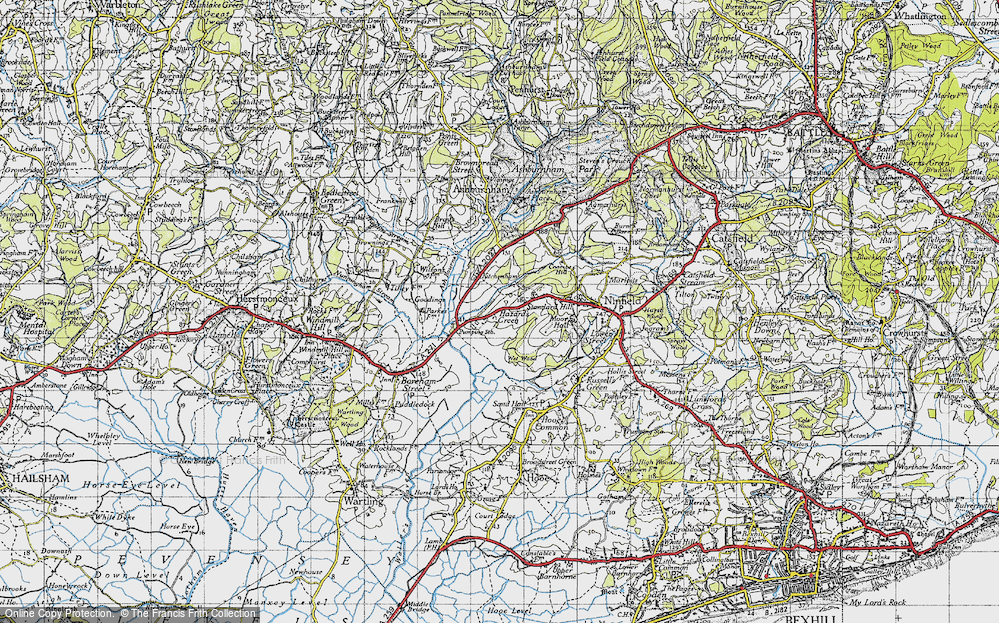 Old Map of Hazard's Green, 1940 in 1940