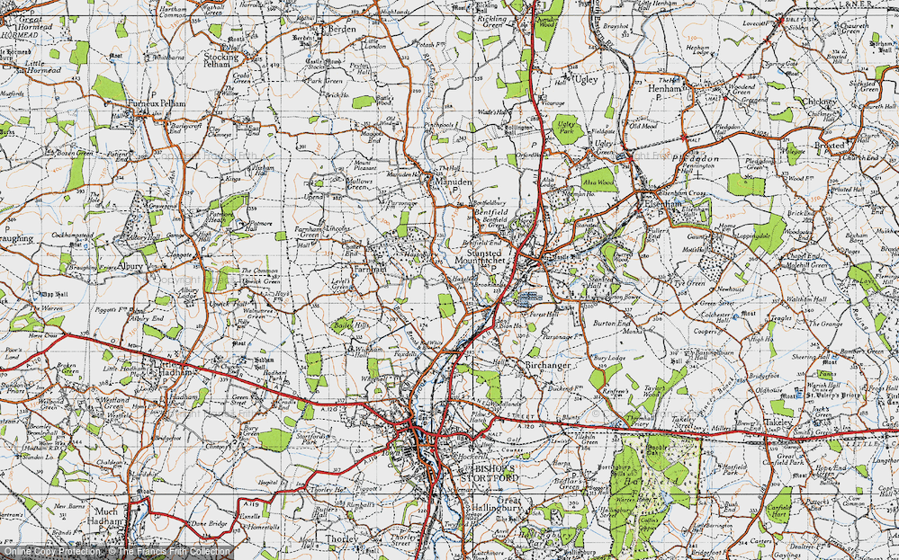 Old Map of Hazel End, 1946 in 1946