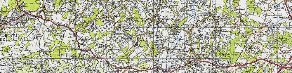 Old map of Lewes Heath in 1940