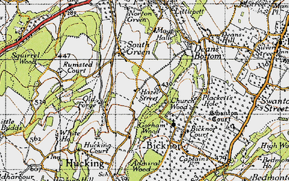 Old map of Admiral Wood in 1946