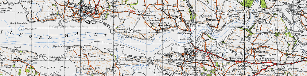 Old map of Hazelbeach in 1946