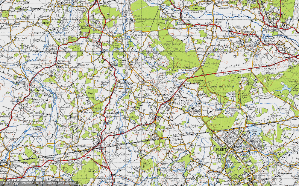 Old Map of Hazeley Bottom, 1940 in 1940
