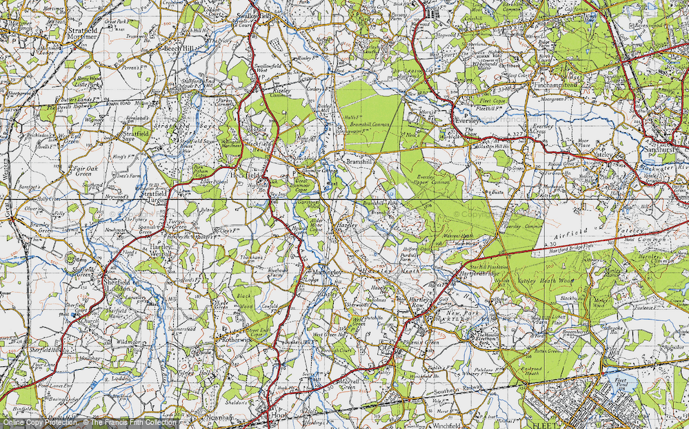 Old Map of Hazeley Lea, 1940 in 1940