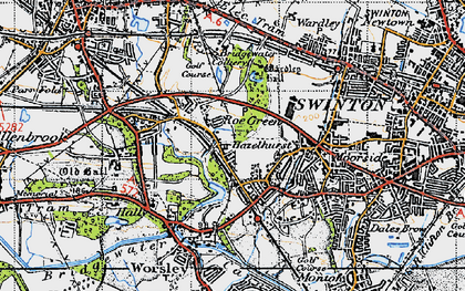 Old map of Hazelhurst in 1947