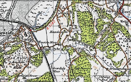 Old map of Hazelslack in 1947