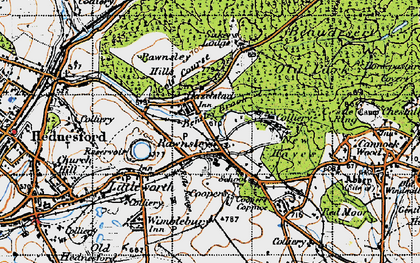 Old map of Hazelslade in 1946