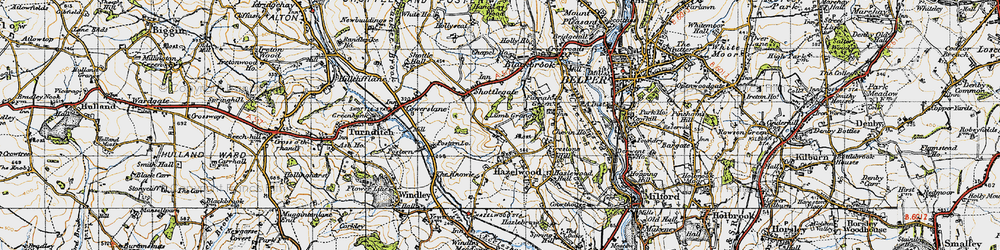 Old map of Windley Meadows in 1946