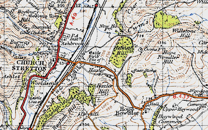 Old map of Hazler in 1947