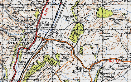 Old map of Helmeth Hill in 1947