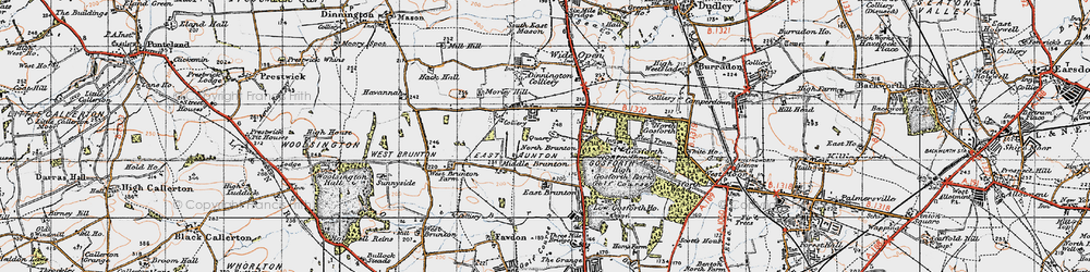 Old map of Hazlerigg in 1947