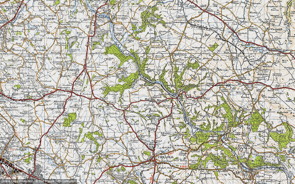 Old Map of Hazles, 1946 in 1946