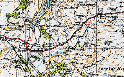 Old map of Hazlewood in 1947