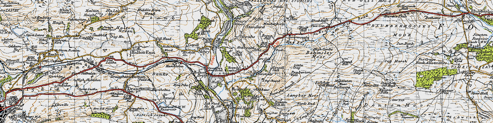 Old map of Hazlewood in 1947