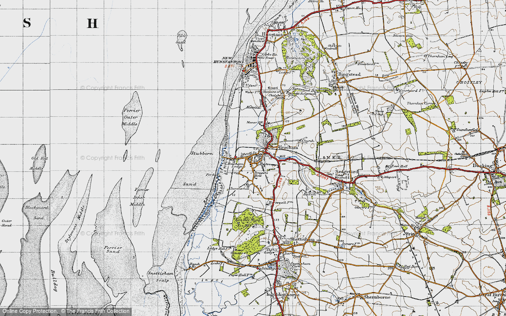 Old Map of Heacham, 1946 in 1946