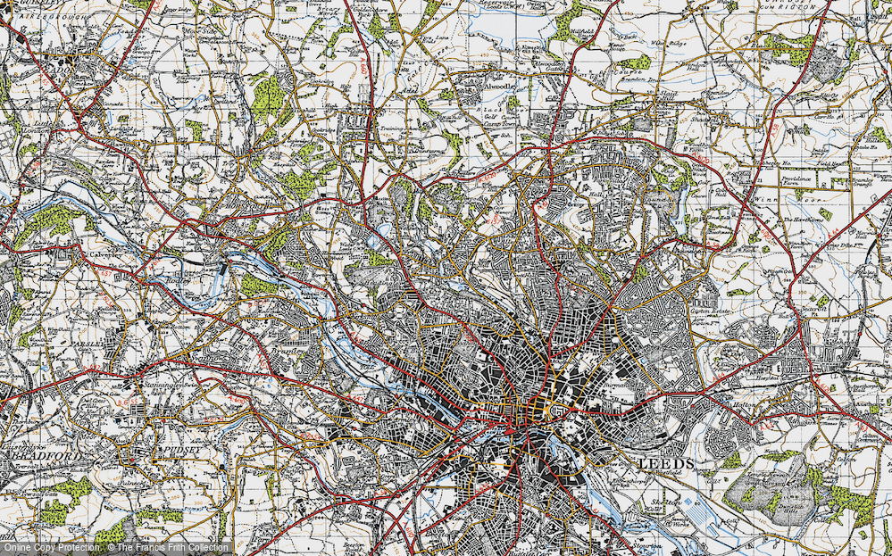 Old Map of Headingley, 1947 in 1947