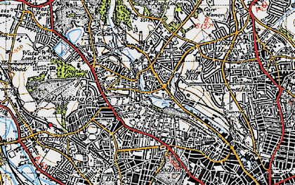 Old map of Headingley in 1947